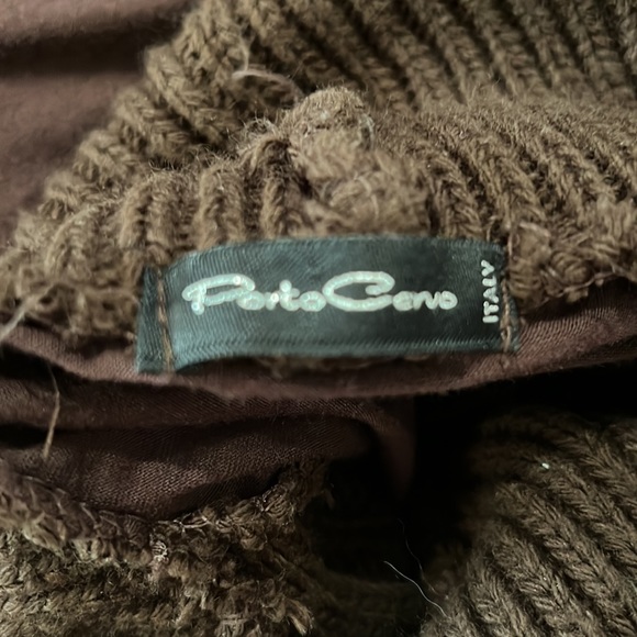 🔹 Porto Cervo Cable Knit Mixed Media Sweater Top - Picture 4 of 6